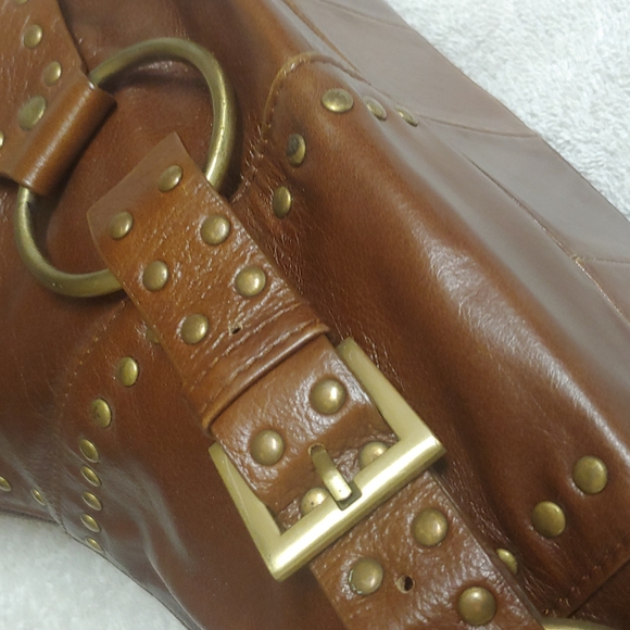 Landy Western Leather bag with beautiful bronze metal hardware - Picture 3 of 16